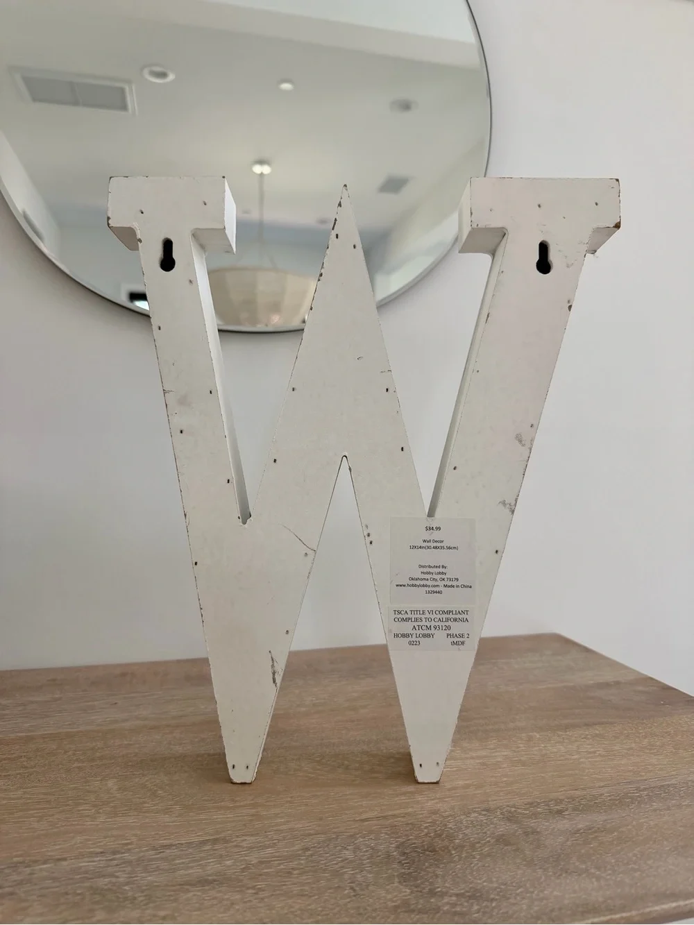Hobby Lobby distressed white
